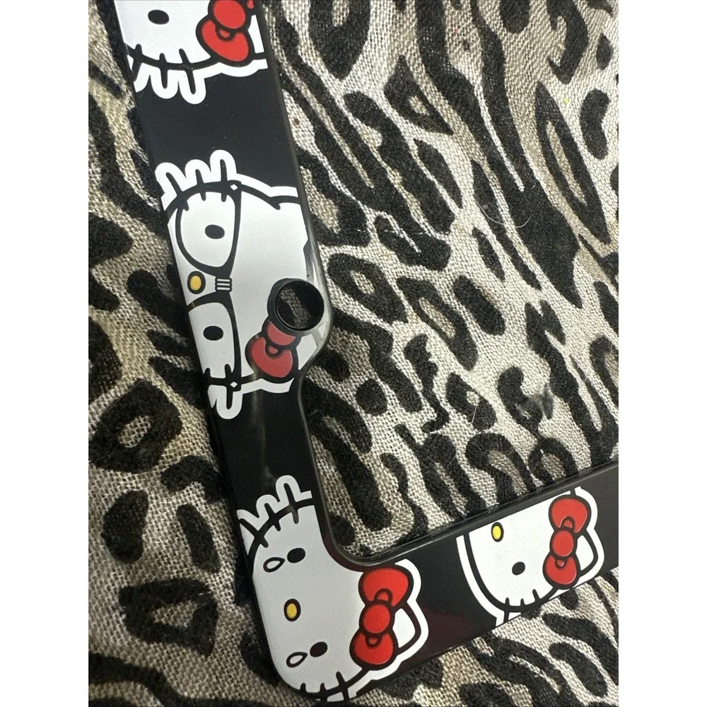 Sanrio Hello Kitty License Plate Frame Black & Red !
